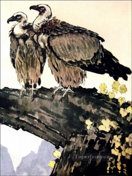  china Lienzo - Xu Beihong pareja águilas tradicional China